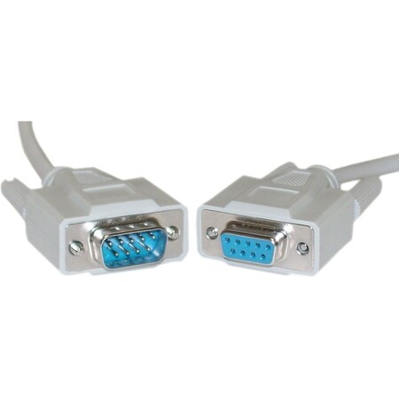 Cable Wholesale Null Modem Cable DB9 Male to DB9 Female UL rated 8 Conductor 15 foot 10D1-20215