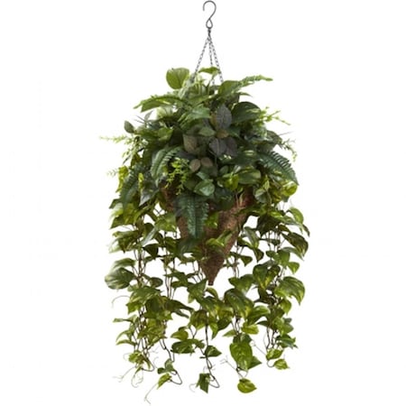 Dare2Decor Vining Mixed Greens With Cone Hanging Basket DA416479