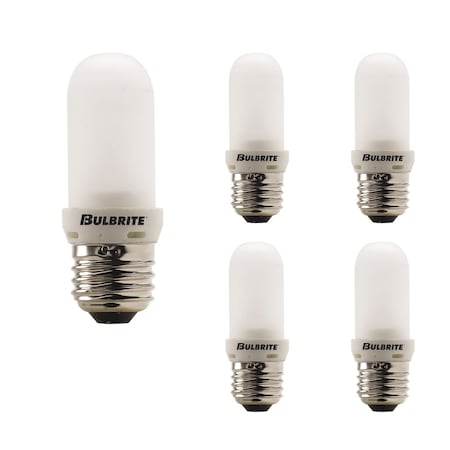 Bulbrite Mini 75w Equivalent T8 Medium Screw Base E26 in Frost Finish Dimmable 2900K Halogen Light Bulb, 5PK 861991
