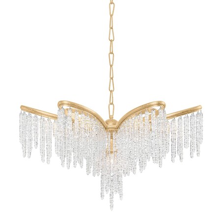 Corbett Lighting Pandora 7 Light Chandelier 31.75 In. Gold Leaf 415-32-GL