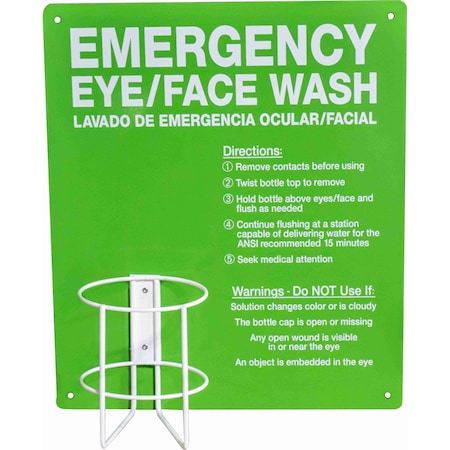 Encore Packaging Metal Emergency Eyewash Bottle Station - Single (Solution Not Included) IFS-5720-S