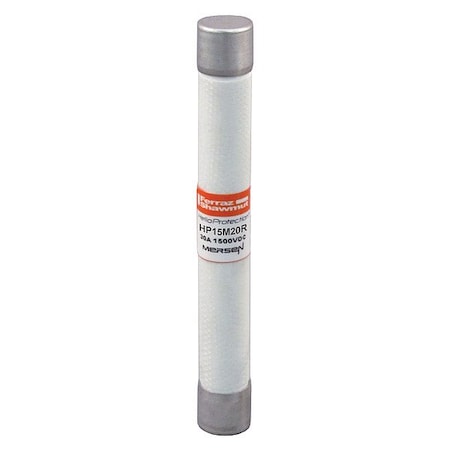 Mersen Solar Fuse, 3 11/32 in L, 1.5 kV DC, 20 A HP15M20R-B