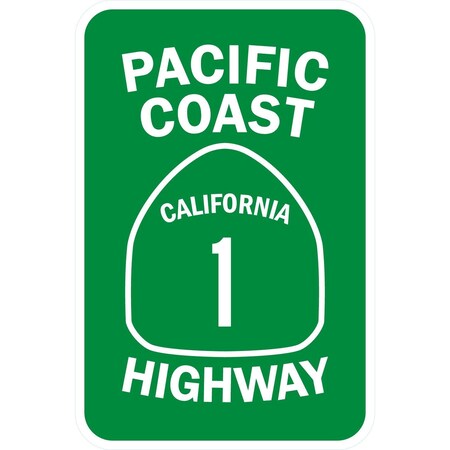 Lyle Pacific Coast Highway California 1, 12x18, Engineer Grade, Green G-3632-EG_12x18