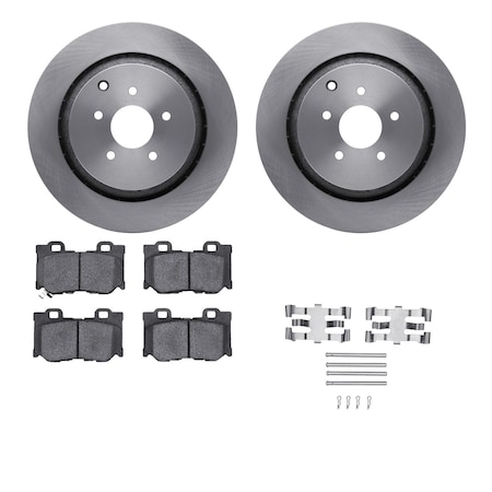 Dynamic Friction Co DFC Brake Rotor with 5000 Brake Pads and Hardware Kit 6512-68074