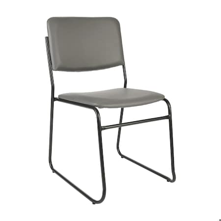 Flash Furniture HERCULES 500 lb. Capacity High Density Gray Vinyl Stacking Chair with Sled Base XU-8700-GRY-B-VYL-30-GG