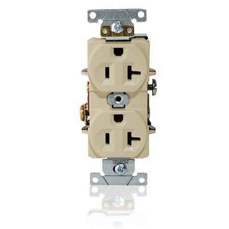 Leviton Dup Rec 20A 125V Self-Gr Ivr L5362-I
