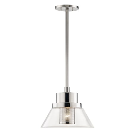 Hudson Valley Lighting Paoli 1 Light Pendant 12 In. Polished Nickel 4031-PN