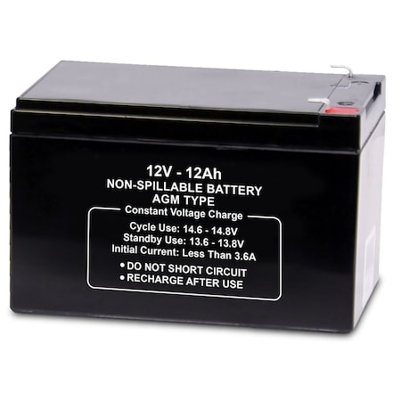 Upg Sealed Lead Acid Battery, 12VDC, 12Ah, replacement for 2UKH4 battery 47012