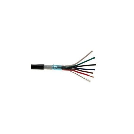 Cable Wholesale Shielded Direct Burial Multi-Purpose Wire, Black, 18/6 (18AWG 6 Conductor), Stranded, CMX / 10K5-76222MH