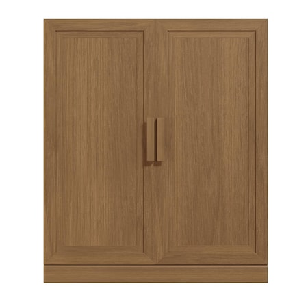 Homeroots 31in Brown Wood Accent Cabinet With Two Doors 691108