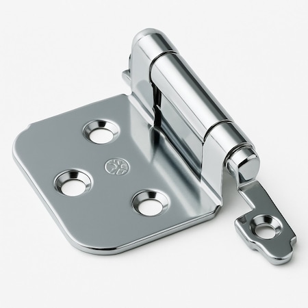 Sapphire 1-5/8 in. Partial Overlay Self-Closing No Radius Cabinet Hinge in Satin Nickel - Pack of 2 SP-804502