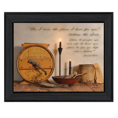 Homeroots The Plans I have for You 2 Black Framed Print Wall Art 404506