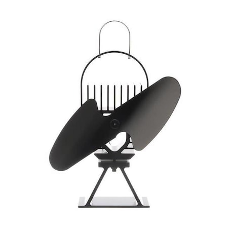 Made4Mansions Air Deco II Aluminum Heat Powered Wood Stove Fan, Black MA3312641
