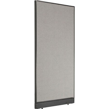 Global Industrial Interion Office Partition Panel with Pass-Thru Cable, 36-1/4"W x 100"H, Gray 695788PGY