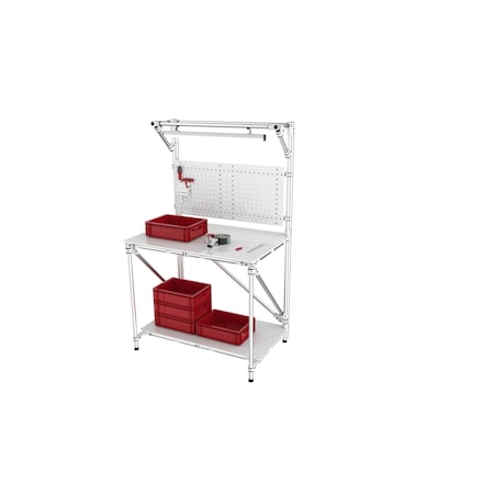 Trilogiq Worktable With Tool Holder Board, Storage And Led. 20733-02
