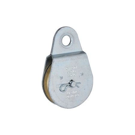 National Hardware Pulley, 3/8 in Rope, 550 lb Working Load, 2-1/2 in Sheave, Zinc N220-012
