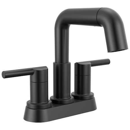 Delta Nicoli Two Handle Centerset Pull-Down Bathroom Faucet, 7.06 in, Matte Black 25849LF-BLPD