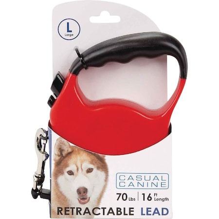 Boss Pet Casual Canine 16 Ft. Blue Large Belted Retractable Lead 11612 16 19