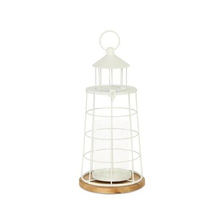 Cheungs Caler White Lighthouse Styled Metal Lantern - Large 5895WT-L