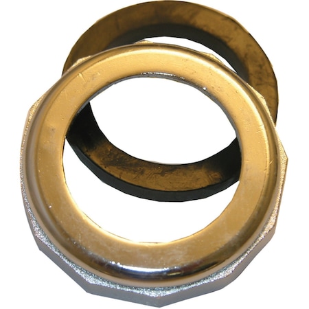 Westlake Pipe & Fittings 1-1/2''x1-1/4'' Chrome Plated Slip Joint Nut & Washer 03-1827