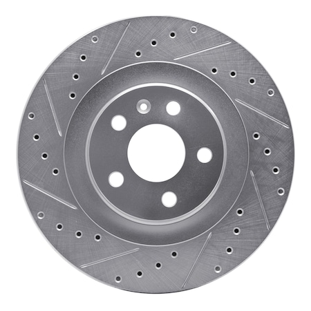 Dynamic Friction Co DFC Brake Rotor - Drilled and Slotted - Silver 631-27052L