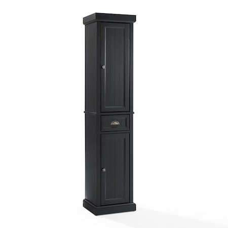 Crosley Seaside Tall Linen Storage Cabinet CF7019-BK
