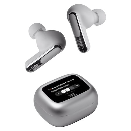 Jbl Live Beam 3 True Wireless Earbuds, Silver JBLLIVEBEAM3SILAM