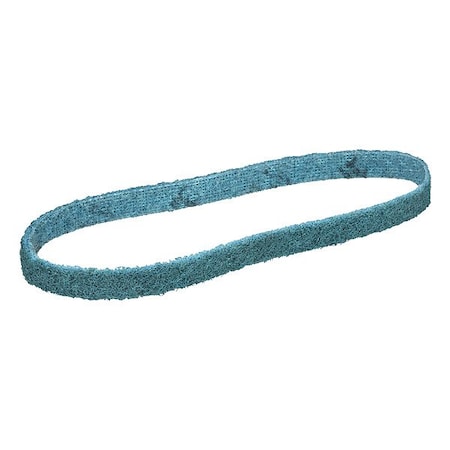 Scotch-Brite Sanding Belt, 1/2 in W, 12 in L, Non-Woven, Aluminum Oxide, Not Applicable Grit, Very Fine, SC-BS 7000120902
