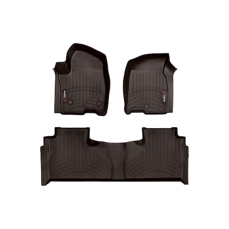Weathertech Cocoa, Front and Rear Floorliners 471632-1-2