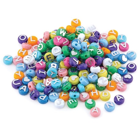 Hygloss Products ABC Beads, Colored, PK900 69300