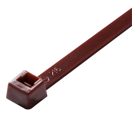 Gongs Cable Tie, 7 in L, 1-7/8 in Max Bundle Dia., Brown, Nylon, 50 lb Strength, 100 PK 1886657