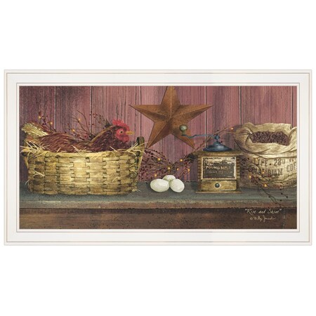 Homeroots Rise and Shine 11 White Framed Print Wall Art 404474