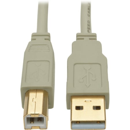 Tripp Lite USB 2.0 Hi-Speed A/B Cable M/M 28/24 AWG 480 Mbps Beige 15FT 15ft U022-015-BE