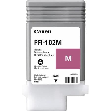 Canon PFI102M Dye Magenta Ink Tank 130ML 0897B001