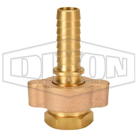 Dixon Boss Ground Joint Coupling, 1 in Nominal, FNPT End Style, Brass, Domestic BGF36