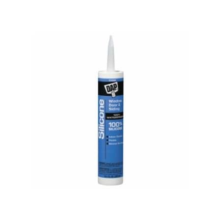 Dap All-Purpose 100% Silicone Rubber Sealant, 10.1 oz Canister, Clear, 12PK 802-08641