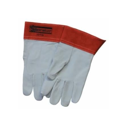 Best Welds 10-TIG Capeskin Welding Gloves, X-Large, White/Red 902-10TIG-XL