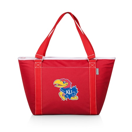 Picnic Time Family Of Brands NCAA Kansas Jayhawks Topanga Tote Cooler Bag - Soft Cooler Bag - Picnic Cooler, Red 619-00-100-244-0