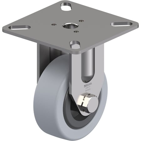 Zoro Select Rgd Plate Caster, Rubber, 2 in., 110 lb. BPXA-VPA 50G