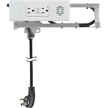 Docking Drawer Electrical Outlet Compact 2 AC GFCI White 15 Amps for Drawer 1514-150W-X21