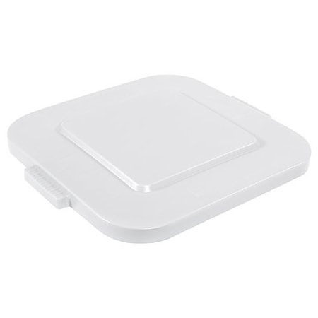 Rubbermaid Rubbermaid Brute Square Trash Can Flat Lid - 28 Gallon, White RUB128LW