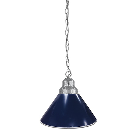 Holland Bar Stool Co Dark Blue Pendant Light, Chrome Fixture BL1CHDkBl