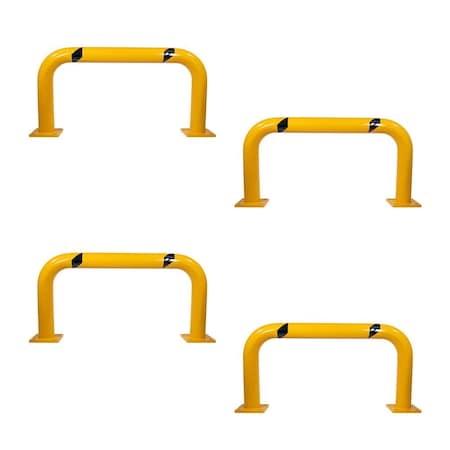 Mytee Products 4Pcs 24 inx48 in High-Profile Steel Machine Guard Rail Safety Barrier for Warehouse, 4PK MG-4824x4