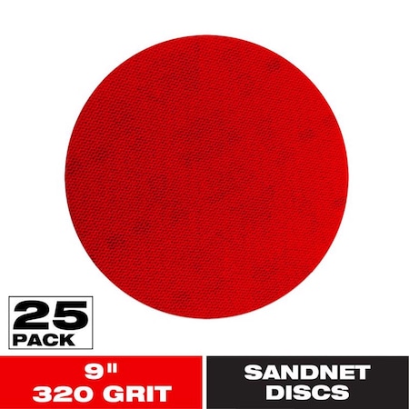 Diablo SandNet 9 in. L X 9 in. W Ceramic 320 Grit Ultra Fine Drywall Sand Pad DND090320H25G