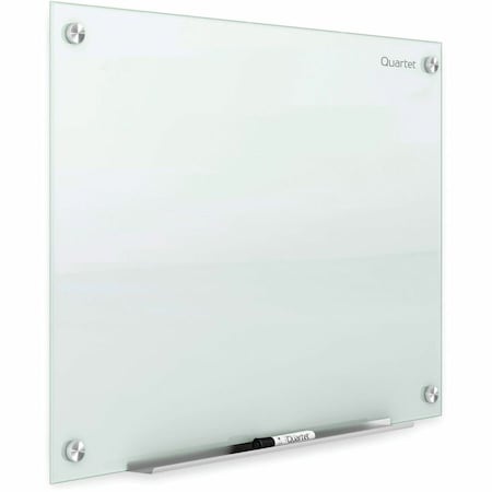 Quartet Dry Erase Board, Glass, 36 in, 48 in, No Frame Frame, Frosted White, Gloss G4836F
