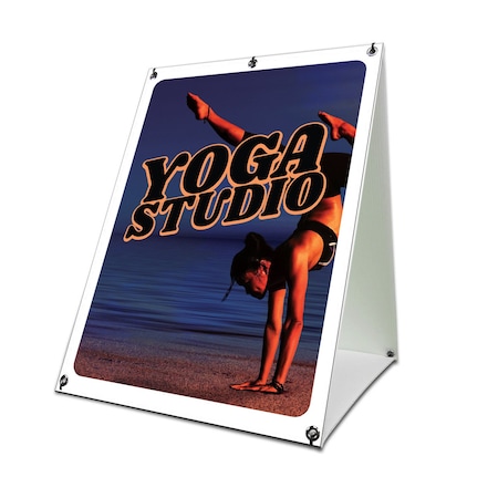 Signmission Yoga Studio, 24 Inch x 18 Inch A-frame Yard Sign, Coroplast Yard Sign SBC-1824-30442
