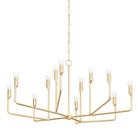 Troy Lighting Norman 12 Light Chandelier 42 In. Vintage Gold Leaf F9242-VGL