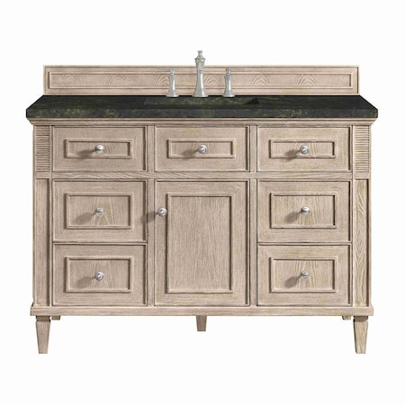 James Martin Vanities Lorelai 48" Single Vanity, Whitewashed Oak, w/ 3 CM Phantome Eclos Top 424-V48-WWO-3PHT