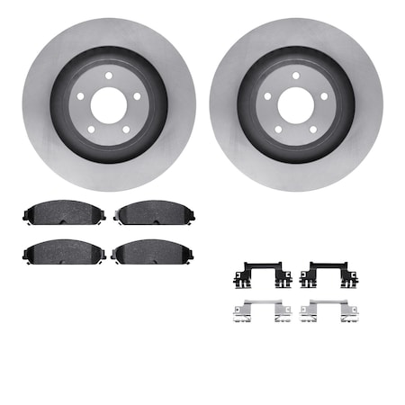 Dynamic Friction Co DFC Brake Rotor with 5000 Brake Pads and Hardware Kit 6512-40188