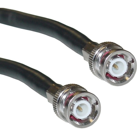 Cable Wholesale BNC RG6 Coaxial Cable, Black, BNC Male, UL rated, 6 foot 10X4-02106